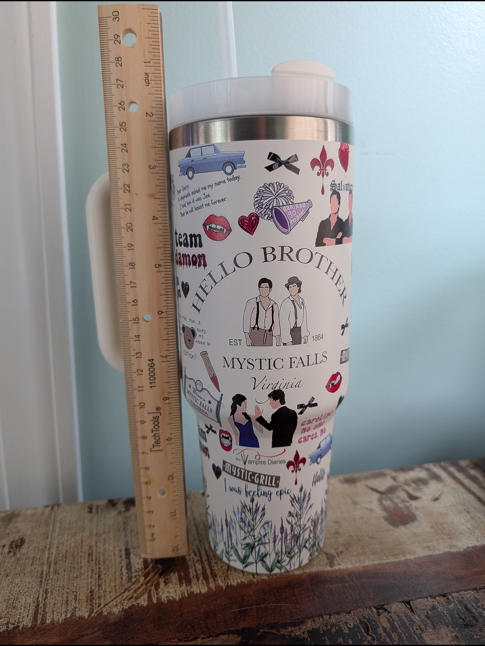 The Vampire Diary Mystic Falls 40oz Tumbler, Hello Brother, See Listing - Picture 6 of 7
